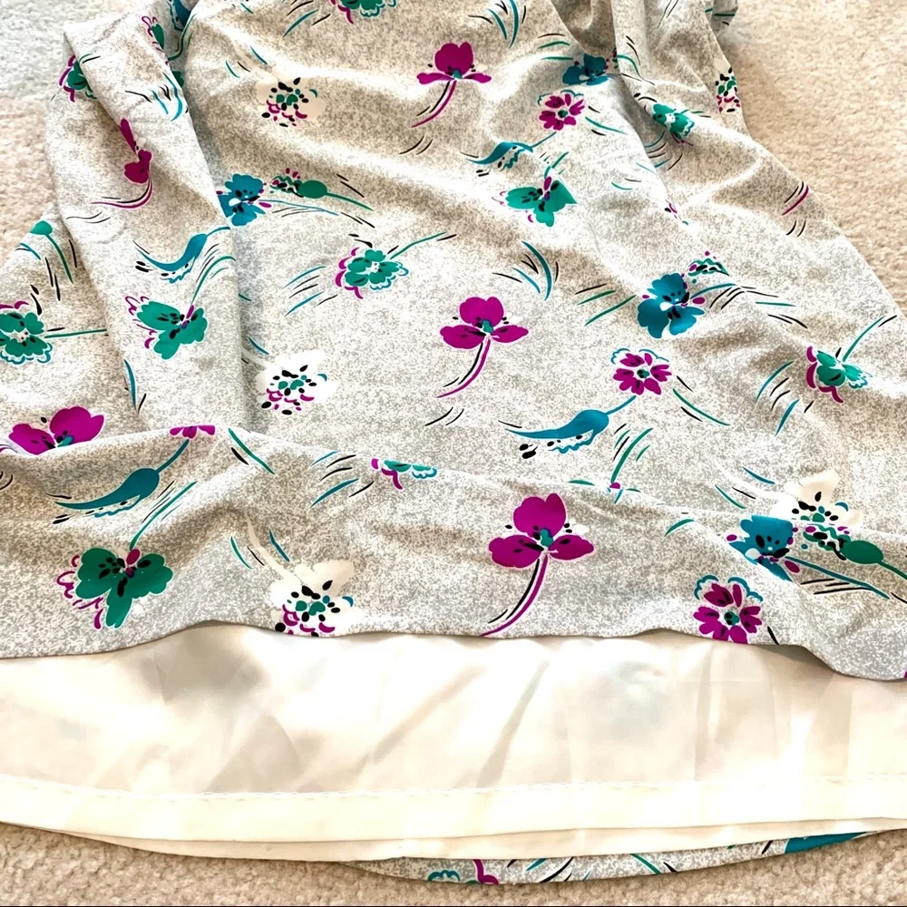 Vintage WEATHERVANE Floral Lined Midi Skirt